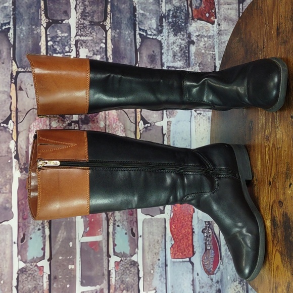 Tommy Hilfiger Faux Leather Equestrian Boots - Picture 3 of 14